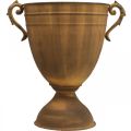 Cache-pot aspect rouille coupe vase métal Ø22,5cm H32,5cm | Floristik24.be