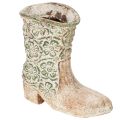 Floristik24 Pot de fleurs en forme de botte de cowboy, motif floral vintage, 24 cm
