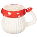 Floristik24 Mug en céramique décoré d'amanite tue-mouches, 10 cm