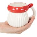 Mug en céramique décoré d'amanite tue-mouches, 10 cm | Floristik24.be