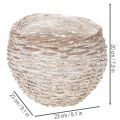 Panier rond tressé, grand panier décoratif pour plantations, 23 cm | Floristik24.be
