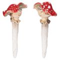 Floristik24 Figurine décorative en forme de bouchon de champignon, fille et garçon, amanite tue-mouches avec visage, 13 cm, lot de 2