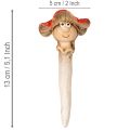 Figurine décorative en forme de bouchon de champignon, fille et garçon, amanite tue-mouches avec visage, 13 cm, lot de 2 | Floristik24.be