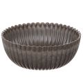 Floristik24 Bol côtelé, anthracite, bol décoratif, rond, 15 cm, 2 pièces