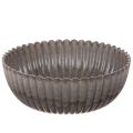 Floristik24 Bol rond rainuré, récipient décoratif pour compositions florales, 20 cm, lot de 2