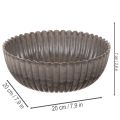 Bol rond rainuré, récipient décoratif pour compositions florales, 20 cm, lot de 2 | Floristik24.be
