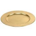 Assiette en plastique Ø33cm dorée effet feuille d'or | Floristik24.be