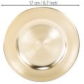 Floristik24 Petites assiettes décoratives rondes et brillantes, 17 cm, lot de 6