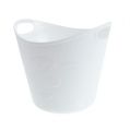 Floristik24 Pots en plastique à poignées,blanc 14X12cm, 12Pc