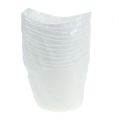 Floristik24 Pots en plastique à poignées,blanc 14X12cm, 12Pc