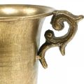 Floristik24 Tasse décorative avec anses dorée Ø11cm H17.8cm aspect antique