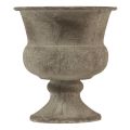 Floristik24 Vase coupe bol décoratif en métal gris antique Ø13,5cm H15cm