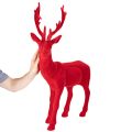 Figurine décorative de cerf debout, grande, floquée, décoration de Noël, 85 cm | Floristik24.be