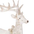 Figurine décorative représentant un cerf assis avec des bois, 30 cm | Floristik24.be