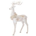 Floristik24 Figurine décorative de cerf ornée de pommes de pin pour la décoration hivernale, 49 cm