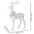 Figurine décorative de cerf ornée de pommes de pin pour la décoration hivernale, 49 cm | Floristik24.be
