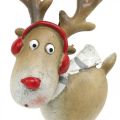 Floristik24 Figurine déco renne Noël avec écharpe 7×4.5×12cm 4pcs