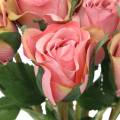 Floristik24 Rose vieux rose 42cm 12p