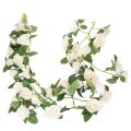 Floristik24 Guirlande de roses artificielles blanches décoratives, 170 cm