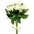 Floristik24 Bouquets de roses blanches L26cm 3pcs
