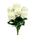Floristik24 Bouquet de roses blanches, crème 55cm