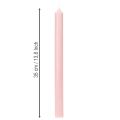 Bougies rustiques coniques roses unies 350/28 mm, lot de 4 | Floristik24.be