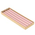 Bougies rustiques coniques roses unies 350/28 mm, lot de 4 | Floristik24.be