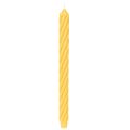Floristik24 Bougies rustiques torsadées, grandes bougies coniques, jaune uni, 350/28 mm, lot de 4