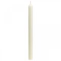Floristik24 Bougies rustiques bougies bâton hautes couleur unie blanc 350/28mm 4 pièces