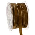 Floristik24 Ruban décoratif en velours, étroit, 10 mm de large, 20 m de long, en rouleau