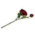 Floristik24 Rose de velours en rouge Ø9cm L38cm