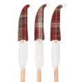 Floristik24 Piquets décoratifs de lutin de Noël, Père Noël avec bonnet en feutre, 58 cm, lot de 6