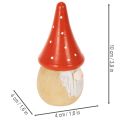 Mini figurines de gnomes, décorations de table en forme d'amanite tue-mouches, 10 cm, lot de 6 | Floristik24.be