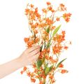 Branche d'orchidée artificielle orange filigranée, décoration de chambre, 110 cm, lot de 3 | Floristik24.be