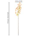 Branche d'orchidée artificielle orange filigranée, décoration de chambre, 110 cm, lot de 3 | Floristik24.be
