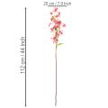 Branche artificielle fleurie d'orchidée Oncidium, décoration 112 cm, lot de 3 | Floristik24.be
