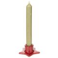 Bougeoir en forme d'étoile pour bougies coniques, Avent et Noël, 8 cm, lot de 2 | Floristik24.be