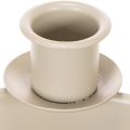 Porte-bougies à 4 supports, couronne de l'Avent moderne, beige, 15 cm | Floristik24.be