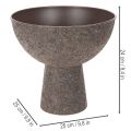 Pot de fleurs rond sur support, pot de fleurs moderne, 25 cm | Floristik24.be