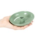 Bougeoir décoratif en métal vert pour bougies coniques, 13 cm | Floristik24.be