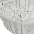 Floristik24 Tasse bol métal blanc bol décoratif aspect antique Ø15,5cm
