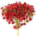 Floristik24 Gypsophile artificielle rouge, bouquet décoratif, 30 cm, lot de 10
