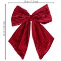 Nœud en velours côtelé rouge pour suspendre les décorations de Noël, 24 cm, lot de 2 | Floristik24.be