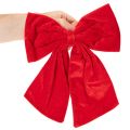 Nœud décoratif rouge pour décoration de Noël, 28 cm, lot de 3 | Floristik24.be