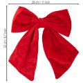 Nœud décoratif rouge pour décoration de Noël, 28 cm, lot de 3 | Floristik24.be