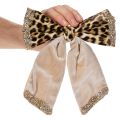 Nœud décoratif à motif léopard imprimé animal, 20 cm, lot de 3 | Floristik24.be