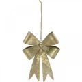 Floristik24 Boucles en métal, pendentif de Noël, décoration de l&#39;Avent doré, aspect antique H18cm L12.5cm 2pcs