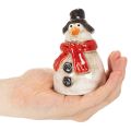 Figurine de bonhomme de neige avec écharpe rouge, décoration de Noël, 10 cm | Floristik24.be