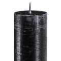 Bougies noires bougies en bâton de couleur unie 34x300mm 4 pcs | Floristik24.be