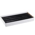Bougies noires bougies en bâton de couleur unie 34x300mm 4 pcs | Floristik24.be